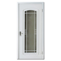 Wholesale White Color Lattice Bar Hollow Glass Decorative Cheap Prices Interior Room Security Solid Wood Door